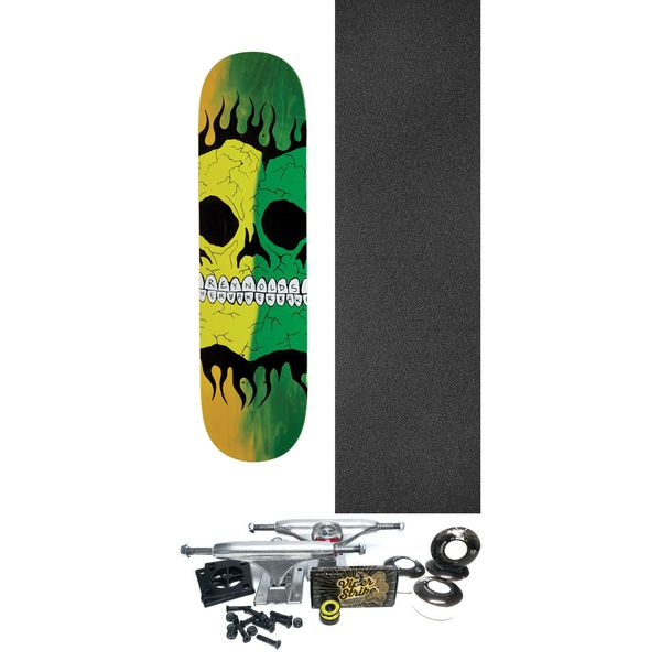 Baker Skateboards Andrew Reynolds Rasta Skull Skateboard Deck B2 - 8.38" x 32.25" - Complete Skateboard Bundle